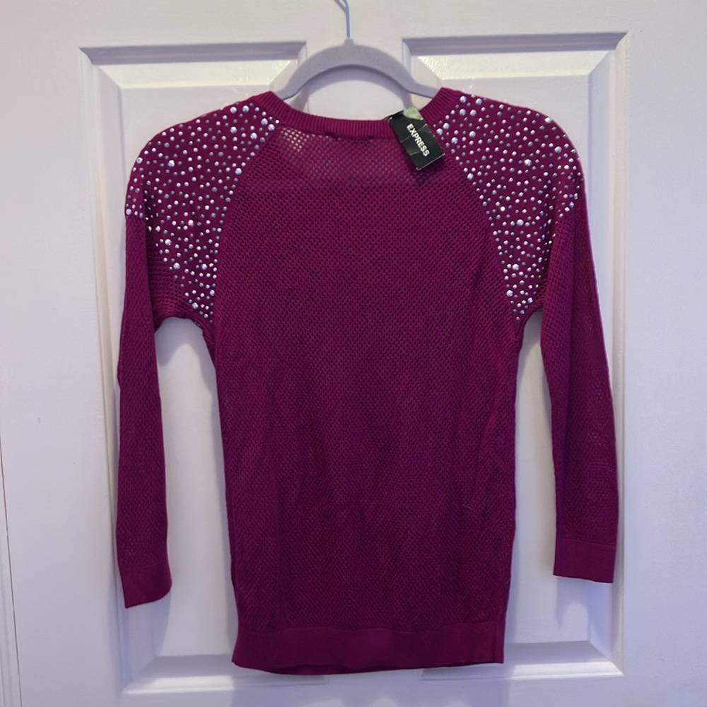 Express Embellished Rayon Top - Picture 11 of 11